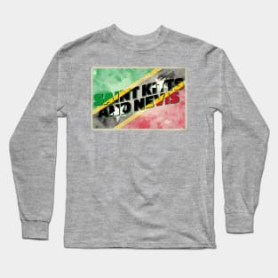 Saint Kitts and Nevis Vintage style retro souvenir Long Sleeve T-Shirt